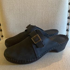 Natural Sport Leather Made in Italy Slip On Mules Clogs Black Primitive 8-9